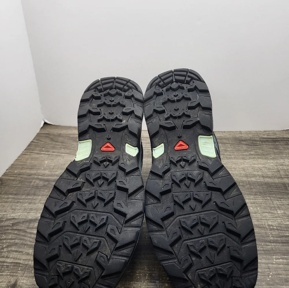 Salomon Women’s Grey Teal Athletic Trail Shoes - Picture 8 of 10